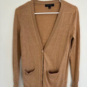 Banana Republic, Tan colored, Merino wool, cardigan sweater - size XS